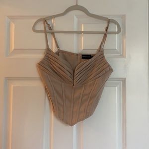 Size 8 tan crop top